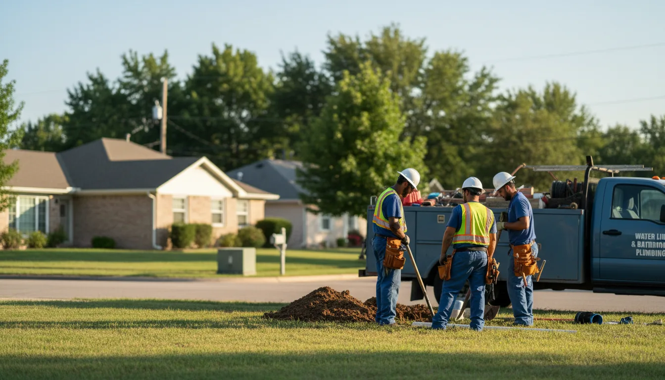 Residential water line and bathroom plumbing service in Hickory Plains, AR